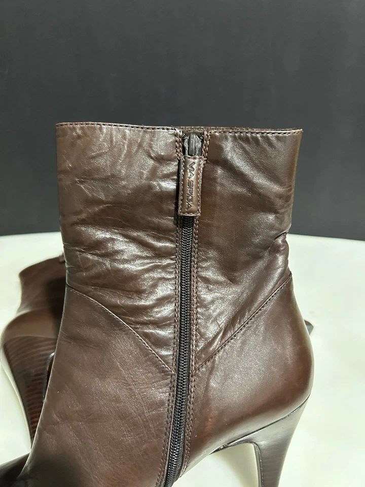 VIA SPIGA размер 9 носили один раз коричневой кожи середины икры 3-3/4» каблука ботильоны - Изображение 4 из 4