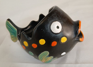 Vintage Retro Spotted Fish Bowl designed by Anneliese Beckh for Zell Schmider
