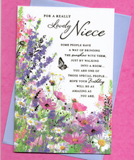 Really Lovely Niece Birthday Card 9"x6" Nice Words Lovely Message Special Verse