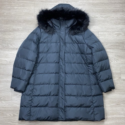 Lands End Damen Max 600 Daunen gefütterter Mantel Größe 1X/P hypertrocken Kapuzenjacke - Bild 1 von 11