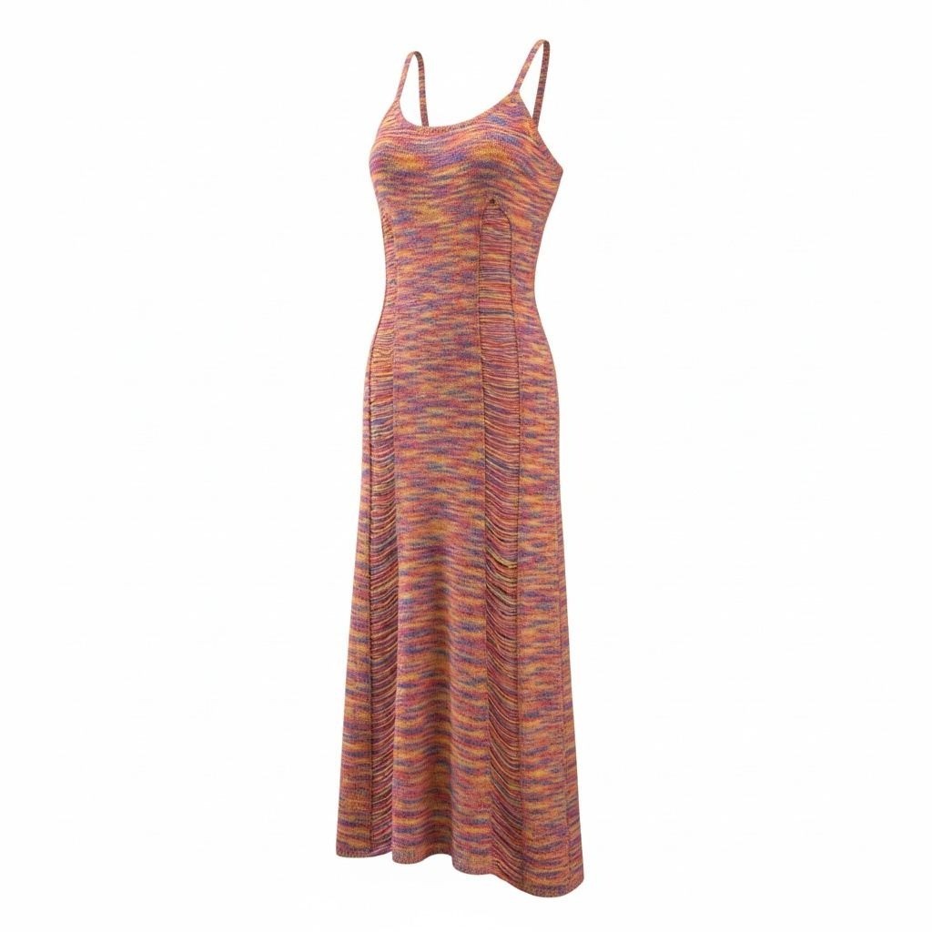 NEW Fashion Nova Womens 3X Multicolor Maxi Dress Spaghetti Straps Ruched Stretch