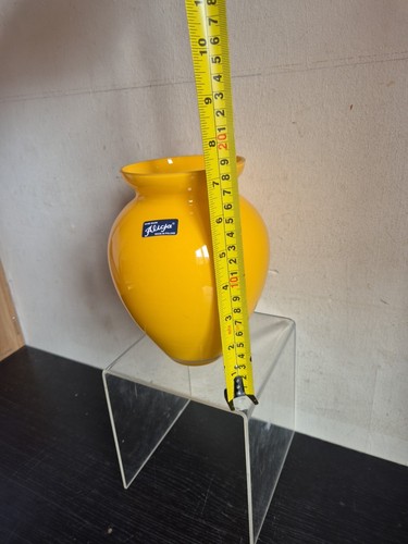 Vaso Alicja vintage arancione fatto a mano in Polonia alto 7,5" (D1) - Foto 5 di 6
