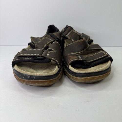 Doc Martens Men's Size 10 8B38 Leather Slide Fisherman Sandals Brown - Picture 2 of 13