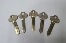 Lot of 5 Corbin Russwin Key Blanks – Uncut Double-Sided House Keys