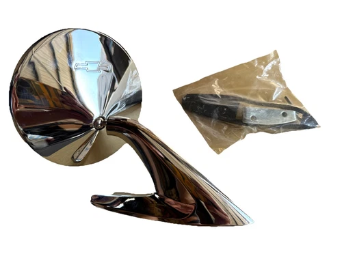 1967 CHEVROLET IMPALA LEFT SIDE DOOR MIRROR CHROME 67C-18403-L NEW