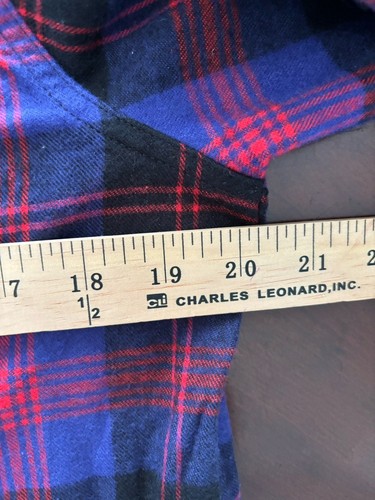 Camicia tunica LL Bean donna piccola scozzese a quadri flanella vestibilità rilassata nuova 273137 - Foto 7 di 9