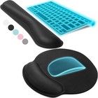 2Pcs/Set Non-Slip Mouse Pad Set Slow Rebound Wrist Mat Office Use