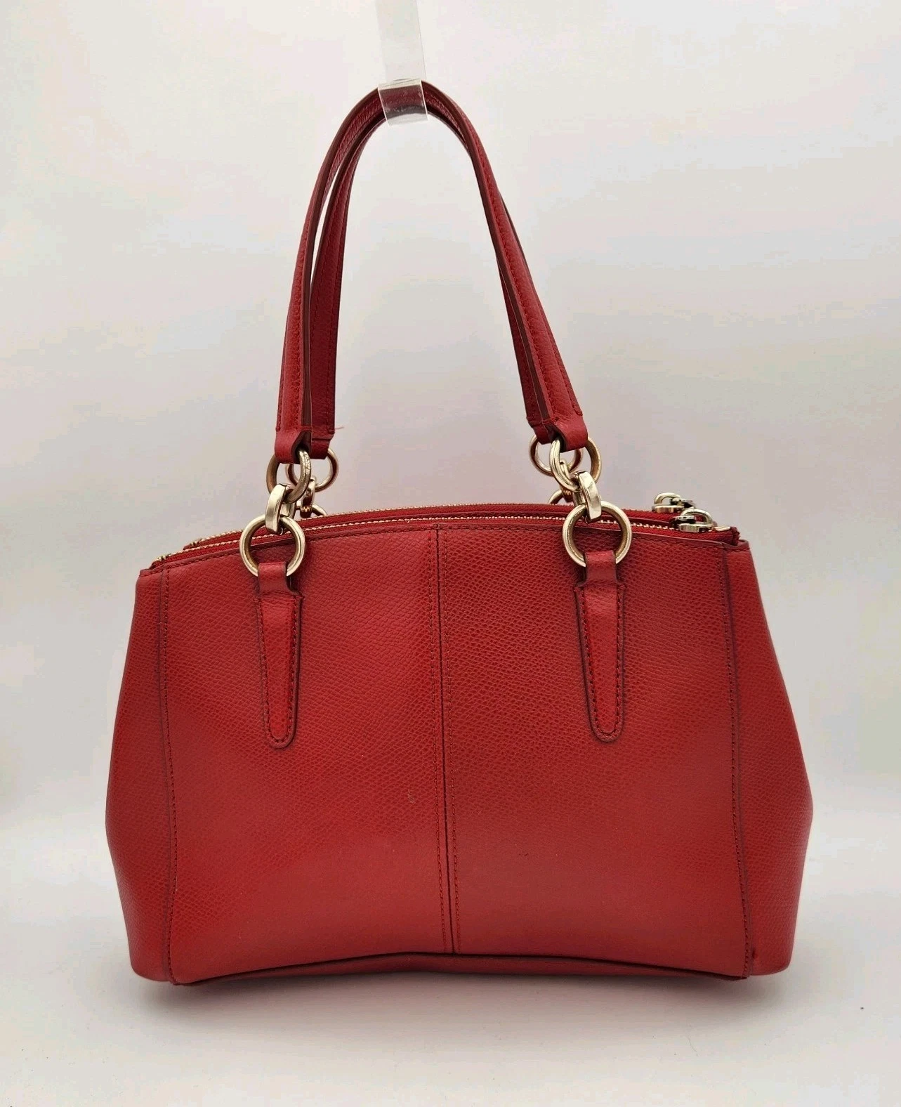 Borsa a mano Coach #36704 mini Christie in pelle rossa incrociata senza cinturino
