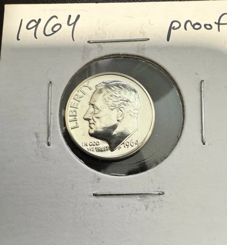 1964  Roosevelt Dime    Uncirculated    90% Silver   No Mint Mark      A123