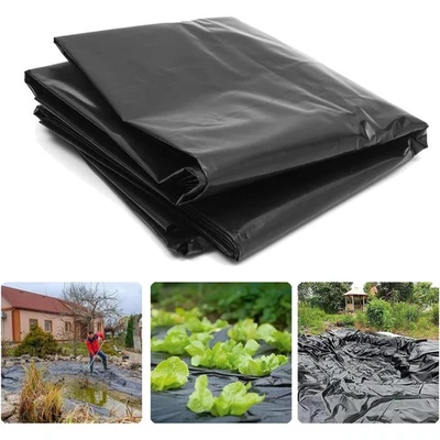 PALUDO 2 x 6M Extra Dick Polyethylen Folie Schwarz Gewächshausfolie Plastikfo...