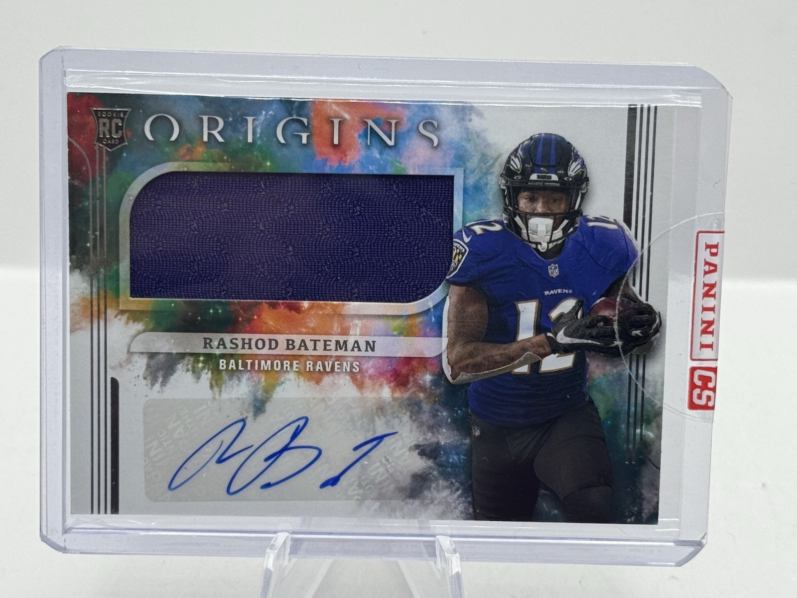 Rashod Bateman Rookie Patch Auto 2021 Panini Origins #165 Baltimore Ravens