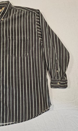 Mens 3X Northwest Territory Corduroy Button Down Shirt Long Sleeve Gray Stripes - Picture 5 of 11