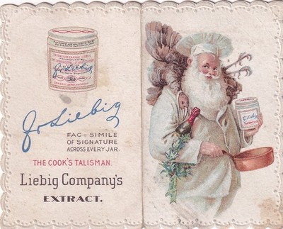 LIEBIG KALENDER 1900 4 Seiten Viktorianische Ära Englisch 8cm x 5cm