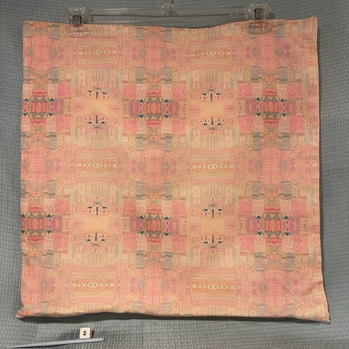 NEW BUNGLO Pillow Covers LOT (3) MARIANA 20x20 SQUARE Linen Cotton PINK Minarets - Picture 6 of 11