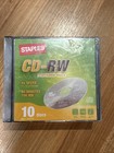 NEW STAPLES CD-RW REWRITEABLE 10 DISCS 700MB 80 MIN 4X SPEED 1X-4X COMPATIBLE