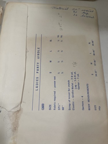 Vintage Sew Lovely Pattern Lot Girdle Peignoir Sz 12-14 70s - Picture 10 of 10