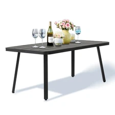 Outdoor Side Table Weather Resistant Steel Patio Side Table for Balcony Porch