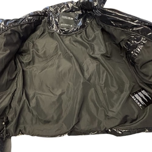 NOIZE Coco Cropped Length Puffer Jacket Black Shiny Zip Up Women’s Small NEW - Bild 8 von 13