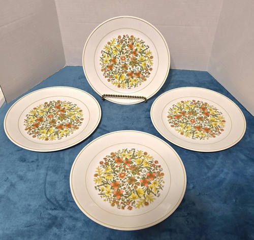 4er Set Corelle Indian Summer Speiseteller Floral Orange Gelb Grün 10 1/4 - Bild 2 von 14