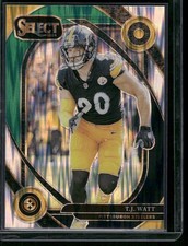 2024 Panini Select #294 T.J. Watt Black & Green Prizm Shock