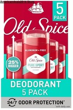 Old Spice High Endurance Deodorant 48-Hr. Pure Sport 3 Oz 5 Pack 