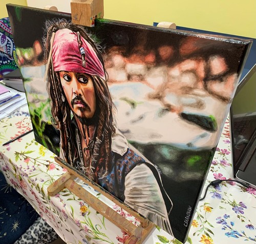 Johnny Depp - Pirates Of The Caribbean - Jack Sparrow - Painting - Picture 4 of 6