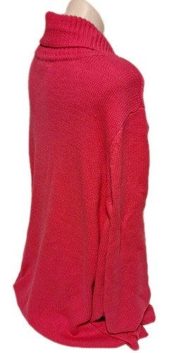 Woman Within Damenpullover heiß rosa Langarm Wasserfallausschnitt hoher niedriger Saum 3X 30-32 - Bild 7 von 18