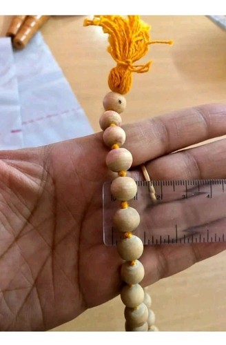10 mm runder Tulsi Tulasi Vaishnav Iskon Japa Jaap Mala Rosenkranz 108+1 - Bild 4 von 4