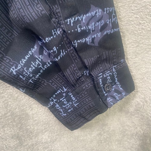 Camisa De Colección Y2k Rocawear Hombres XL Abotonada Estampado En Todas Partes Hechizo Hip Hop Años 90 - Imagen 7 de 16