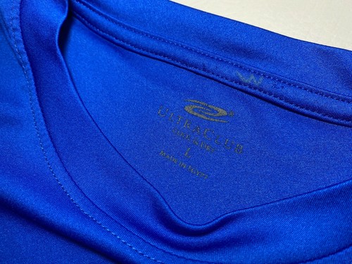 Samsung Galaxy Alpha Adult L/XL Blue 2014 Graphic Double Sided PROMO Shirt Rare - Picture 7 of 9