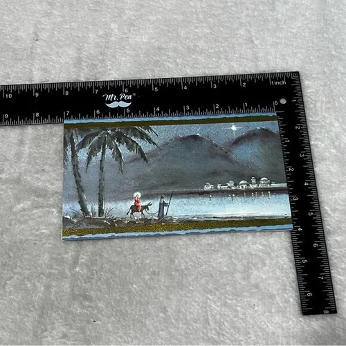Mary and Joseph Traveling to Bethlehem Vintage Christmas Card FBX - Picture 4 of 4