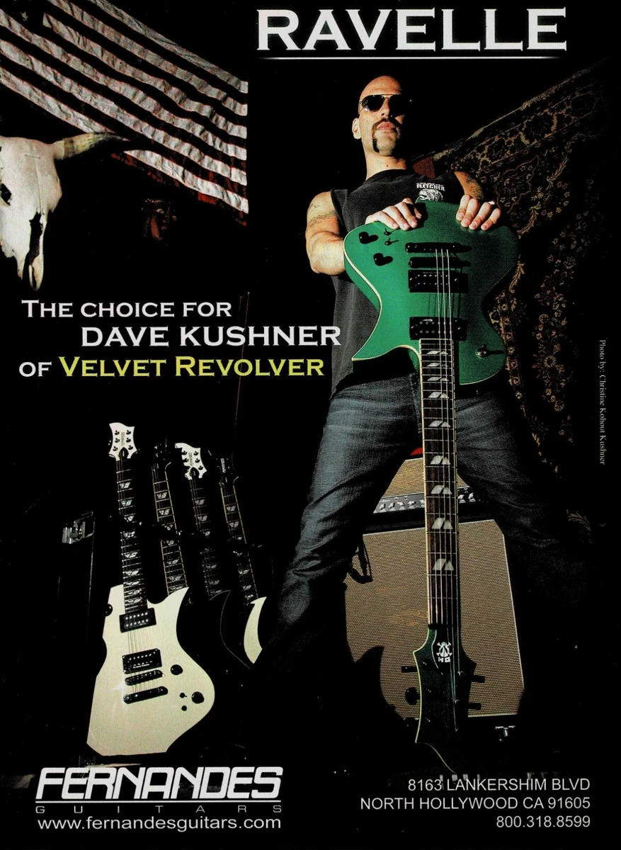 Dave Kushner of Velvet Revolver - Fernandes Guitars - 2004 Print Ad | eBay