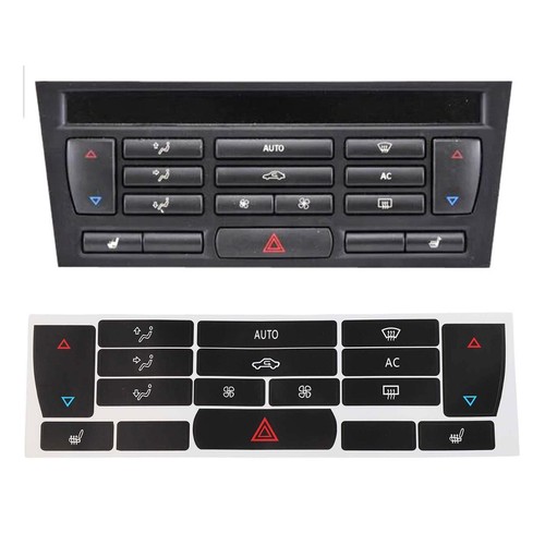 Climate Control Decals Push Button Type Reflected Illumination White Lettering - Picture 5 of 12