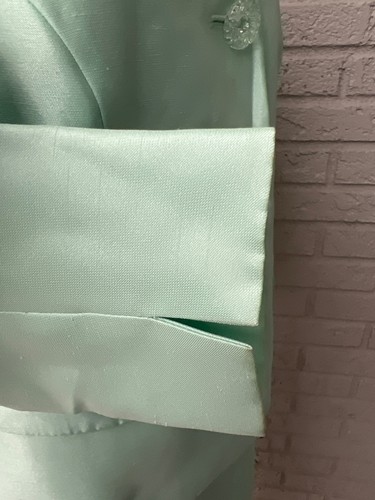 Conjunto de traje falda Le Suit para mujer mate satinado menta talla 8 - Imagen 9 de 14