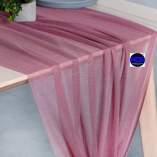 MDS 10 Pack 14ft Chiffon Table Runner 29 x170 Inches Sheer Romantic Rustic Ta... - Picture 4 of 6