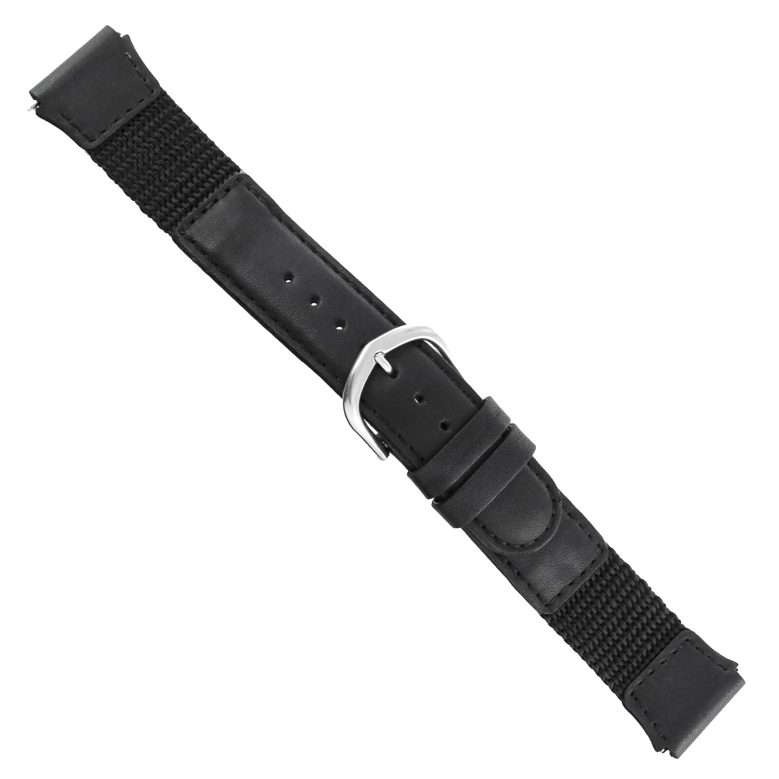 Faux Leather Black Military Wristwatch Bands