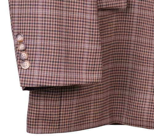Chaqueta Blazer Abrigo Deportivo Brooks Brothers Marrón Gun Club Check 100% Lana 48 R - Imagen 4 de 7