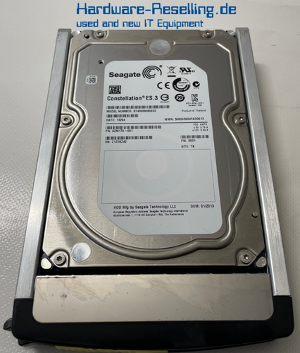 Seagate Supermicro 4TB 3,5 " SATA III 6G 7.2K 128MB ST4000NM0033 9ZM170-001 - Afbeelding 1 van 2