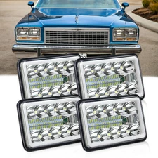 4pcs 4x6'' LED Headlights Hi/Lo Sealed Beam LED DRL For Buick LeSabre 1976-1986