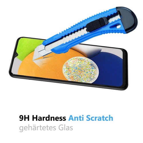 Film Protecteur pour Samsung Galaxy A03 Affichage Verre 2x Appareil Photo - Photo 7/7