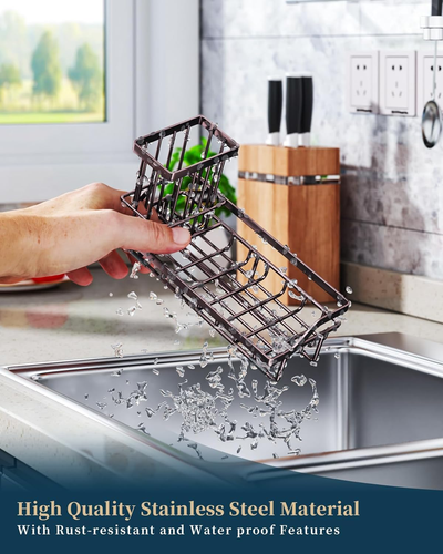 Verbrauchsspüle Caddy Küchenorganizer, Schwammhalter für Küchenspüle mit Remo - Bild 6 von 12