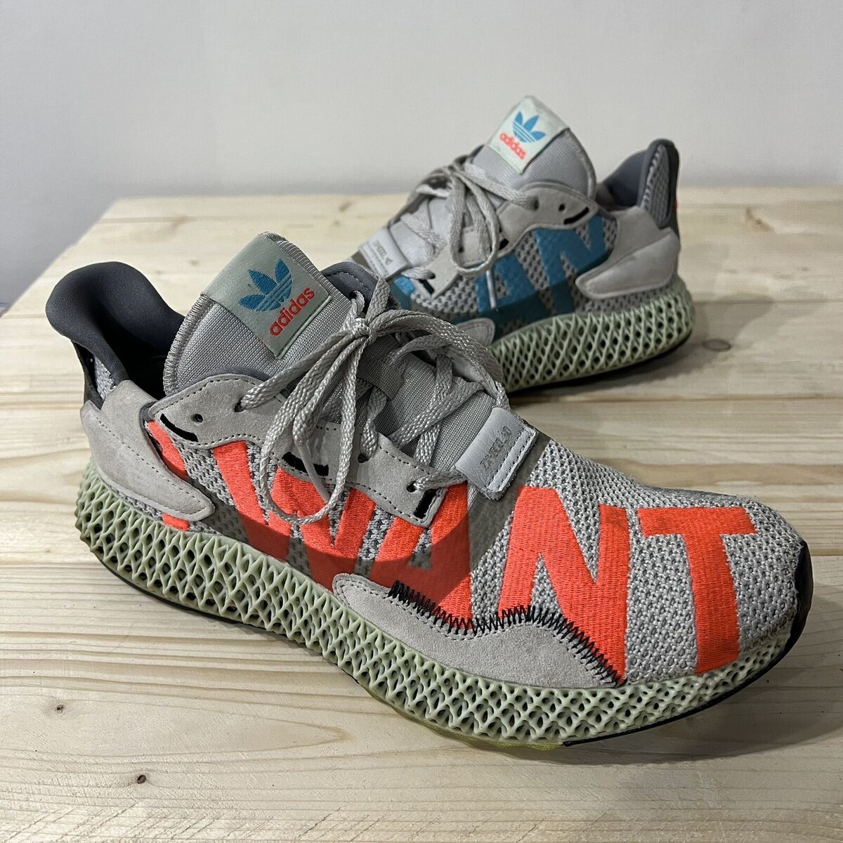 Adidas ZX 4000 4D I Want I Can Torsion Gray Sneakers • Men’s Size 9 Adidas ZX 4000 4D I Want I Can Torsion Gray Sneakers • Men’s Size 9