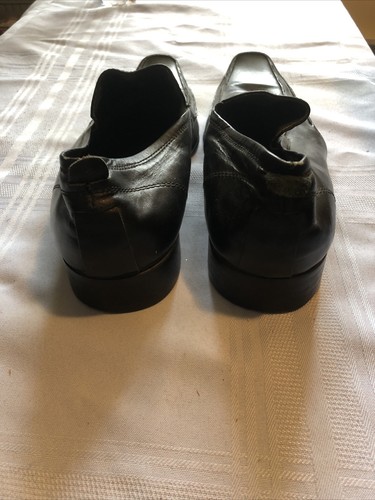 ALDO Size 9 Mens Black Leather Square Toe Slip on Loafers Dress Shoes EUR 42 - Picture 3 of 3