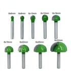 9pcs 6mm Shank Ball Nose End Mill Round Nose Cove CNC Milling Carbide Router Bit