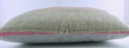 Beige Pink Decorative Turkish Kilim Lumbar Pillow Cover 16x23 Kilim Sofa Cushion - Picture 7 of 9