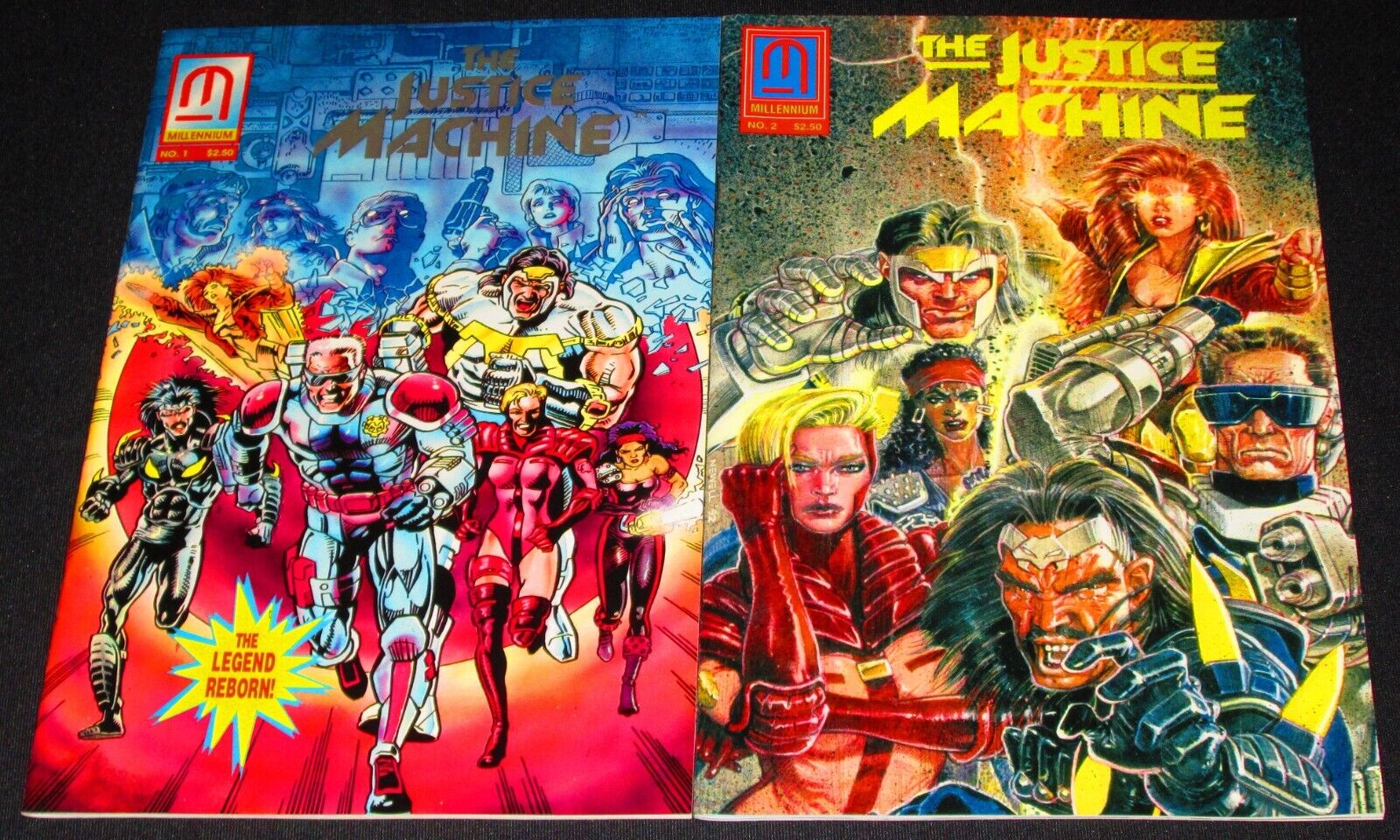 THE JUSTICE MACHINE Issues 1 AND 2 COMPLETE SERIES! [Millennium 1992] NM-