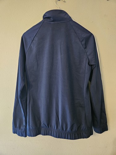 Adidas Full Zip Warm Up Track Jacket Youth M 12-14 blue and white 3 stripe - Picture 3 of 4