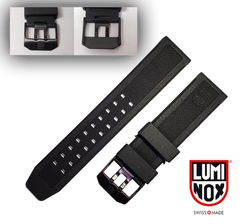 Genuine Luminox Band 23mm 3050 3150 3080 3950 8400 8800 NAVY SEAL EVO Black - Picture 2 of 4