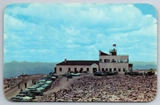 Vintage Postcard CO Top Pikes Peak Auto Summit 40s Cars Chrome -12808