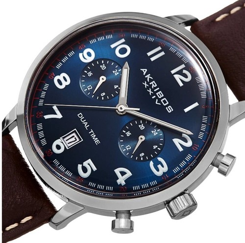 AKRIBOS XXIV • 42mm • ak1023ssbu• Blue - Picture 7 of 8